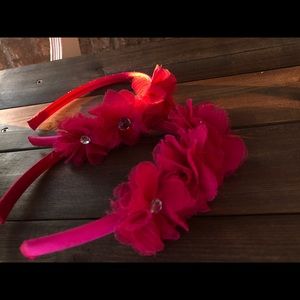 Pink Floral little girl headband ❤️